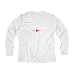 Women's Long Sleeve Moisture Absorbing V-neck Tee, Classic Logo-Long-sleeve-Practice Empathy
