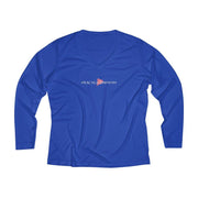 Women's Long Sleeve Moisture Absorbing V-neck Tee, Classic Logo-Long-sleeve-Practice Empathy