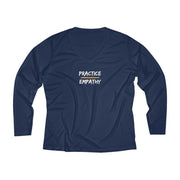 Women's Long Sleeve Moisture Absorbing V-neck Tee, Rainbow Logo-Long-sleeve-Practice Empathy