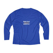 Women's Long Sleeve Moisture Absorbing V-neck Tee, Rainbow Logo-Long-sleeve-Practice Empathy