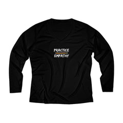 Women's Long Sleeve Moisture Absorbing V-neck Tee, Rainbow Logo-Long-sleeve-Practice Empathy