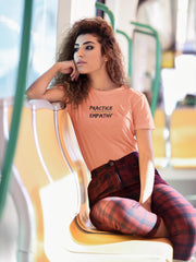 Women's Softstyle Graphic Tee, Rainbow Logo-Practice Empathy