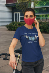 Women's Short Sleeve Graphic Tee, Wear a Mask-T-Shirt-Practice Empathy