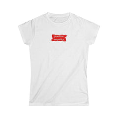 Women's Softstyle Tee, Brushes Logo-T-Shirt-Practice Empathy
