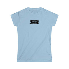Women's Softstyle Tee, Brushes Logo-T-Shirt-Practice Empathy