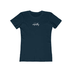 Women's The Boyfriend Tee, Hand in Hand Logo-T-Shirt-Practice Empathy