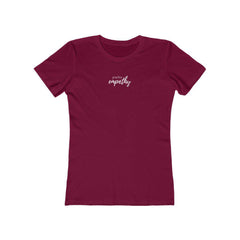 Women's The Boyfriend Tee, Hand in Hand Logo-T-Shirt-Practice Empathy