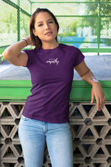 Women's The Boyfriend Tee, Hand in Hand Logo-T-Shirt-Practice Empathy