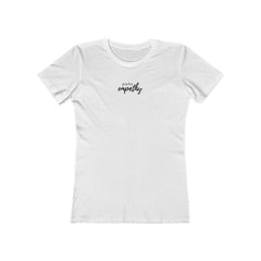 Women's The Boyfriend Tee, Hand in Hand Logo-T-Shirt-Practice Empathy