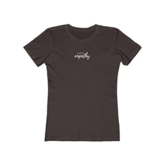 Women's The Boyfriend Tee, Hand in Hand Logo-T-Shirt-Practice Empathy