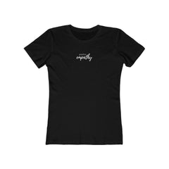Women's The Boyfriend Tee, Hand in Hand Logo-T-Shirt-Practice Empathy