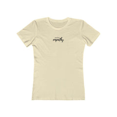 Women's The Boyfriend Tee, Hand in Hand Logo-T-Shirt-Practice Empathy