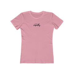 Women's The Boyfriend Tee, Hand in Hand Logo-T-Shirt-Practice Empathy