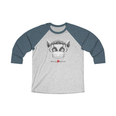 Women's Tri-Blend 3/4 Raglan Tee, Lenny the Lemur-Long-sleeve-Practice Empathy