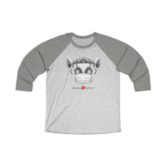 Women's Tri-Blend 3/4 Raglan Tee, Lenny the Lemur-Long-sleeve-Practice Empathy