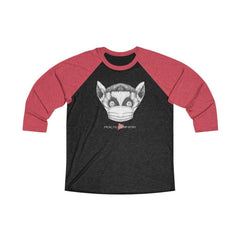 Women's Tri-Blend 3/4 Raglan Tee, Lenny the Lemur-Long-sleeve-Practice Empathy