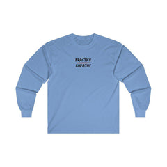 Women's Ultra Cotton Long Sleeve Tee, Rainbow Logo-Long-sleeve-Practice Empathy