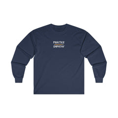 Women's Ultra Cotton Long Sleeve Tee, Rainbow Logo-Long-sleeve-Practice Empathy