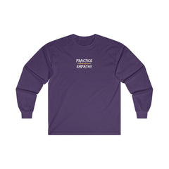 Women's Ultra Cotton Long Sleeve Tee, Rainbow Logo-Long-sleeve-Practice Empathy