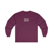 Women's Ultra Cotton Long Sleeve Tee, Rainbow Logo-Long-sleeve-Practice Empathy
