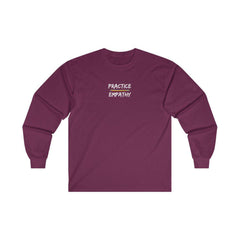 Women's Ultra Cotton Long Sleeve Tee, Rainbow Logo-Long-sleeve-Practice Empathy