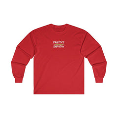 Women's Ultra Cotton Long Sleeve Tee, Rainbow Logo-Long-sleeve-Practice Empathy