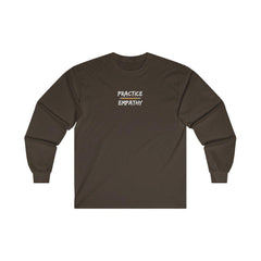 Women's Ultra Cotton Long Sleeve Tee, Rainbow Logo-Long-sleeve-Practice Empathy