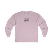 Women's Ultra Cotton Long Sleeve Tee, Rainbow Logo-Long-sleeve-Practice Empathy