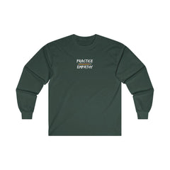Women's Ultra Cotton Long Sleeve Tee, Rainbow Logo-Long-sleeve-Practice Empathy