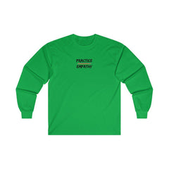 Women's Ultra Cotton Long Sleeve Tee, Rainbow Logo-Long-sleeve-Practice Empathy