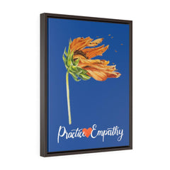 Word to the Wind, Premium Framed Canvas, royal blue-Canvas-Practice Empathy
