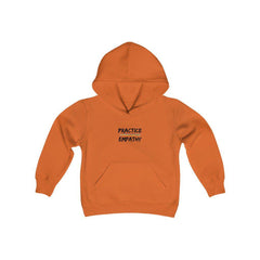 Youth Heavy Blend Hooded Sweatshirt, Rainbow Logo-Kids clothes-Practice Empathy